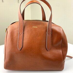 Fossil SHB1978210KH Sydney Satchel Leather Bag, Medium Brown, Lacked of Strap
